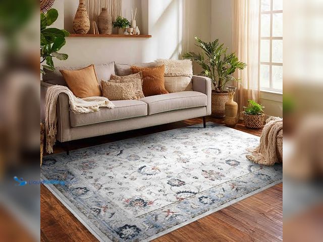 Lot 49-3564562 - Neutral Tones Floral Area Rug. 9x13 Unused.