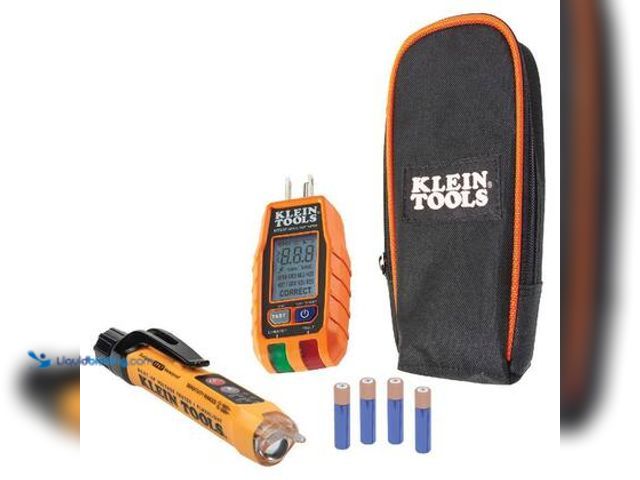 Lot 49-5572372 - Klein Tools Premium Non-Contact Voltage and GFCI Receptacle Electrical Test Kit. Model # RT250KIT. U...