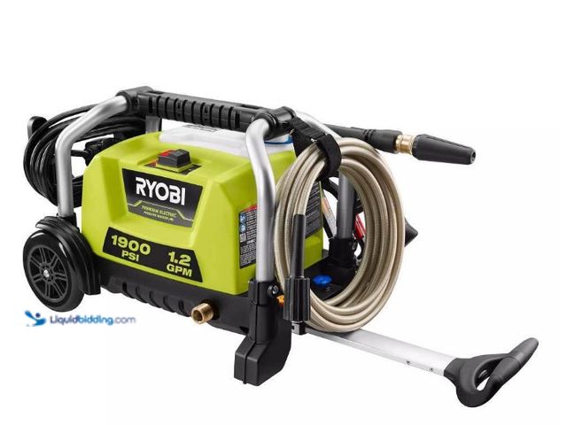 Lot 49-1515812 - RYOBI 1900 PSI 1.2 GPM Cold Water Wheeled Corded Electric Pressure Washer, Model # RY1419MT, Unused,...
