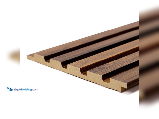 Lot 49-2024752 - Art3d 3/7 in. x 3/5 ft. x 8 ft. Walnut Wood Design Square Edge MDF Decorative Fluted Wall Paneling 6...