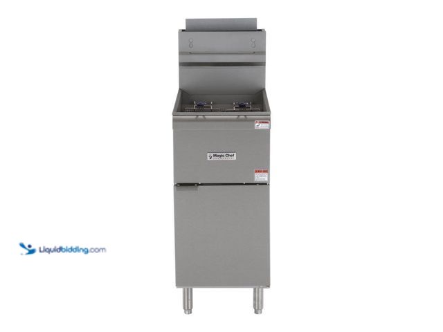 Lot 49-5444511 - Magic Chef 35 Qt. 50lb. Stainless Steel Commercial Gas Fryer - 120,000 BTU. [Model # MCCGF50A] New. ...