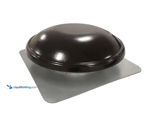 Lot 49-1561187 - Master Flow 1250 CFM Black Power Roof Mount Attic Fan, Model # ERV5BL, Unused, Unable to test.   Ref...
