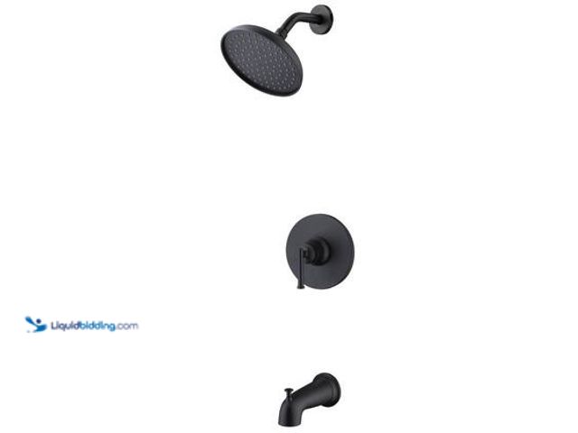 Lot 49-5559572 - Glacier Bay Oswell Single Handle 1-Spray Tub and Shower Faucet 1.8 GPM in Matte Black (Valve Include...