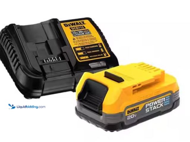 Lot 49-3530376 - DEWALT
20V MAX XR POWERSTACK Lithium-Ion Battery Starter Kit with 1.7Ah Battery and Charger Interne...