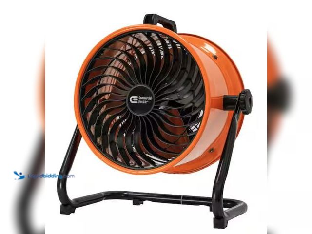 Lot 49-2005678 - Commercial Electric 10 in. 3-Speed High Velocity Turbo Fan, Model # SFD-250B, Unused, Has attachment...