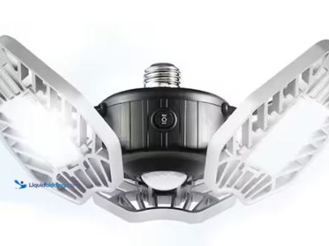 Lot 49-1514959 - BEYOND BRIGHT 7.5 in. x 4.25 in. 6000 Lumens Single Pole Occupancy LED Flush Mount Motion Activated ...