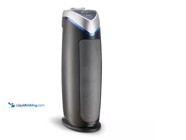 Lot 49-1622811 - Germ Guardian 743 sq. ft. HEPA Filter Tower Air Purifier 22", Black, for Home, UV-C, Wildfire Smoke,...