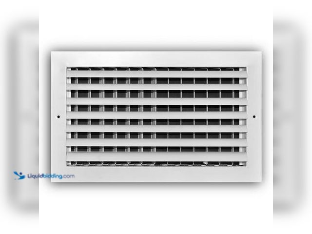 Lot 49-3613891 - (2-Pack) Everbilt 14"x8" Aluminum Adjustable 1-Way Curved Blade Wall/Ceiling Registers, White, Unuse...