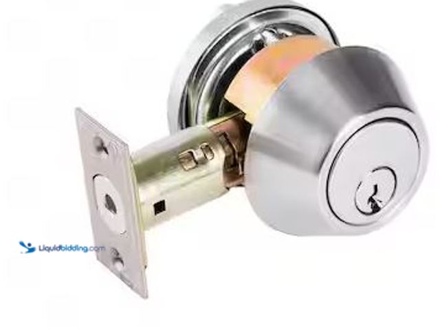 Lot 49-5460508 - Universal Hardware
Industrial Duty Commercial Single Cylinder Deadbolt, UL 3-Hour Fire ANSI Grade 1...