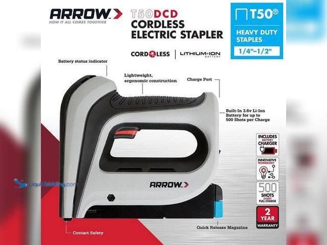 Lot 49-3614905 - Arrow Cordless Staple Gun - Unused (Model # T50DCD)  Ref#PA0730
