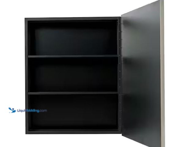 Lot 49-5555487 - Glacier Bay
24 in. W x 30 in. H Rectangular Brushed Nickel Medicine Cabinet with Mirror, Unused,
