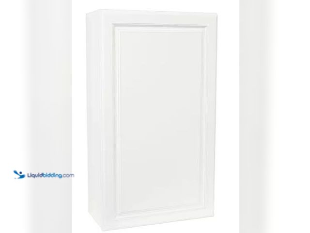 Lot 49-1516566 - Hampton Bay Hampton 24 in. W x 12 in. D x 42 in. H Raised Panel Stock Assembled Wall Kitchen Cabinet...