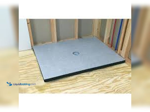 Lot 49-5415567 - Everbilt Watershield Shower System 36 in. x 60 in. Waterproof Shower Pan with Off-Center Drain. Mode...