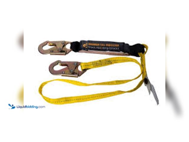 Lot 49-5479002 - Guardian Fall Protection 6 ft. Shock Absorbing Lanyard. Model # 01220 Unused