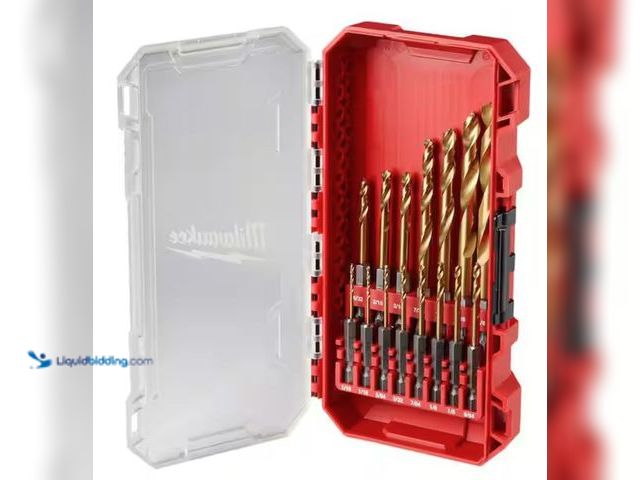 Lot 49-2005575 - SHOCKWAVE Impact Duty Titanium Drill Bit Set (15-Piece), Model # 48-89-4670, Slightly used, NOTE: Tw...