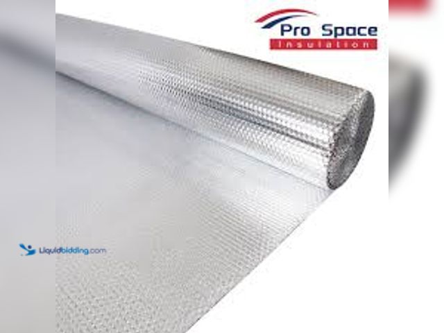 Lot 49-5459611 - Pro Space 48 in. x 50 ft. Radiant Barrier Fire-Resistance Double-Sided Aluminum Foil Single Bubble F...