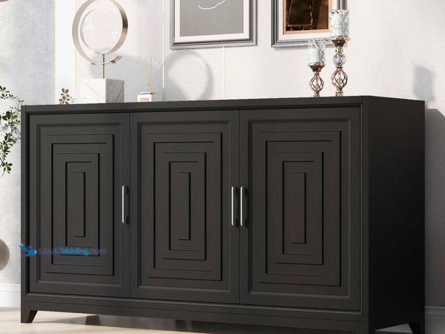 Lot 49-5543109 - PARTS AND REPAIR - Harper & Bright Designs
Black Wood Top 59.1 in. 3-Door Sideboard TV Cabinet with...