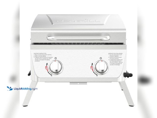 Lot 49-3564492 - Nexgrill
2-Burner Portable Propane Gas Table Top Grill in Stainless Steel. Model # 820-0270. Used a...