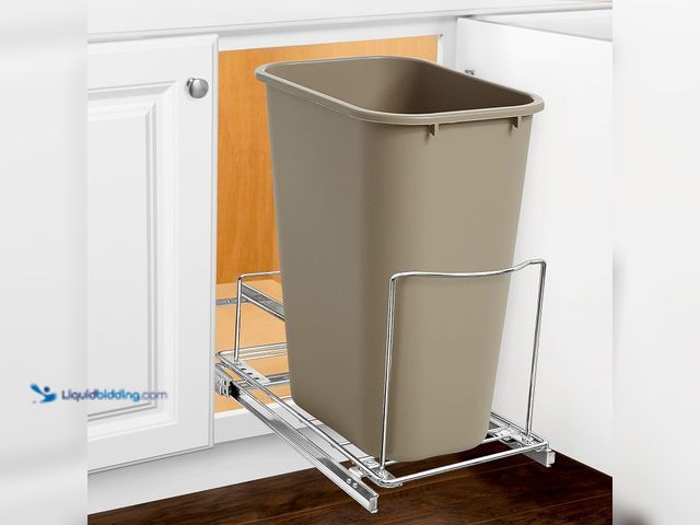 Lot 49-5420284 - LYNK PROFESSIONAL® Pull-Out Trash Can Drawer – Sliding Organizer for Kitchen Cabinet or Under-Sink U...