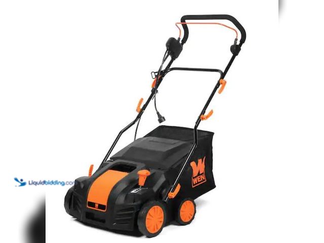 Lot 49-2001296 - WEN 16 in. 15 Amp 2-in-1 Electric Dethatcher and Scarifier with Collection Bag, Model # DT1516, Unus...