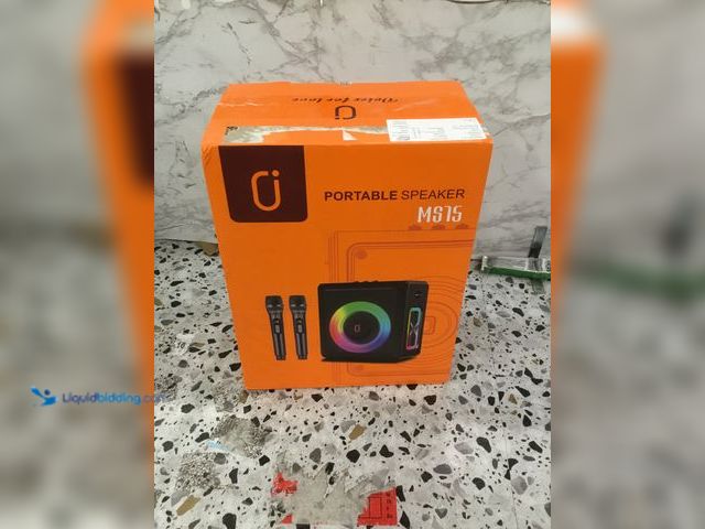 Lot 49-5478759 - Portable Karaoke speaker MS75 Item is unused with attachments, powers on