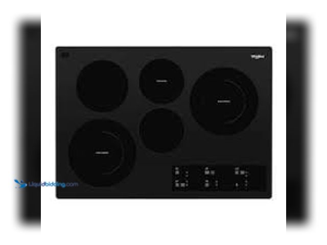 Lot 49-5459876 - Whirlpool 30 in. Radiant Electric Ceramic Glass Cooktop in Black with 4 Burner Elements including a ...