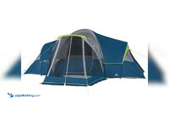 Lot 49-5548833 - Ozark Trail 10-Person Dome Tent with Screen Porch – 3-Room Family Camping Tent with Weather Protecti...