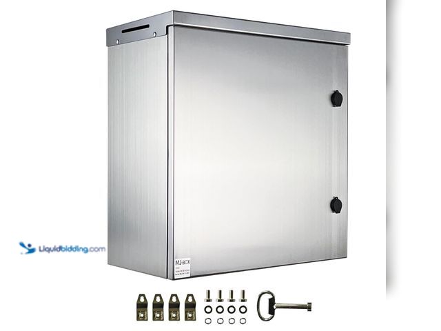 Lot 49-5437978 - MJ-Box Steel Electrical Enclosure Box 25 x 24 x 12'' 304 Stainless Steel Electrical Enclosure IP66 W...