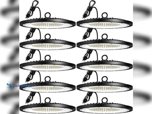 Lot 49-5546076 - Amico 200W 10 Pack UFO LED High Bay Light 28,000lm 5000K LED High Bay Lights with UL Listed US Hook ...