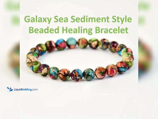 Lot 49-5434337 - Galaxy Sea Sediment Style Beaded Healing Bracelet 10mm - NEW - Features 10mm Beads on an Elastic Cho...