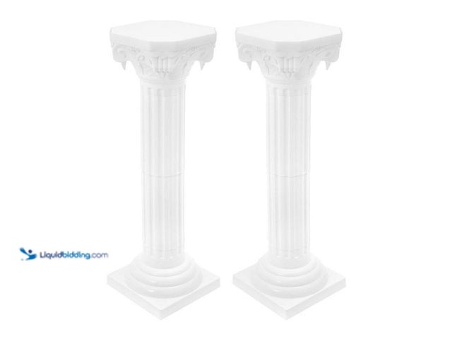 Lot 49-5484839 - YIYIBYUS
34.65 in. H White Wedding Party Event Decorative Roman Column Wedding Flower Stand (Pack o...