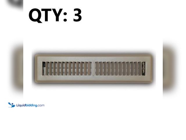 Lot 49-3616795 - Everbilt Set of (3) 2 in. x 14 in. 2-Way Steel Floor Register in Brown - Unused SKU # 323553  Ref#HD...