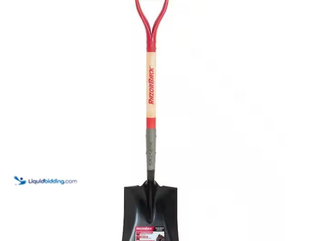 Lot 49-1622812 - Anvil 23.5 in. Wood D-Handle Square Point Shovel, Model # 2594300, Unused, Scuffs/scratches.     REF...