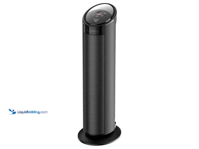 Lot 49-1623923 - Lasko 1500W 22 in. Black Indoor Electric Tower Ceramic Forced Air Ceramic Space Heater with Child Lo...