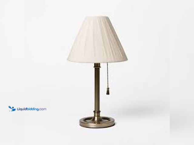 Lot 49-5546559 - Threshold Fluted Brass Table Lamp. Model:199268814112 New