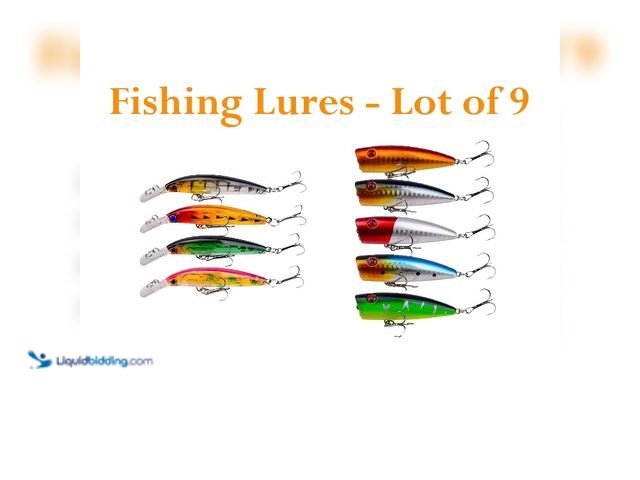 Lot 49-3435361 - Lot of 9 Crankbait Fishing Lures including (5) 2.56" 8.3g and (4) 2.75" 3.5g - NEW - The set include...