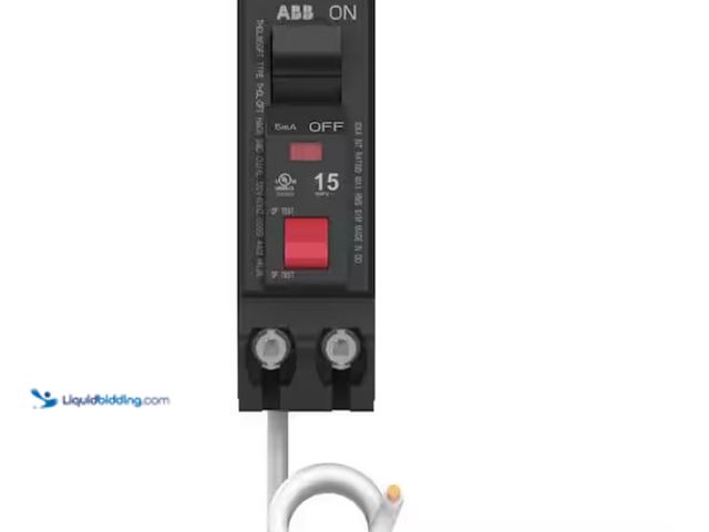 Lot 49-3614868 - ABB 15 Amp Single Pole Ground Fault Breaker with Self-Test, Model # THQL1115GFTA, New.  Ref#HDPA0727