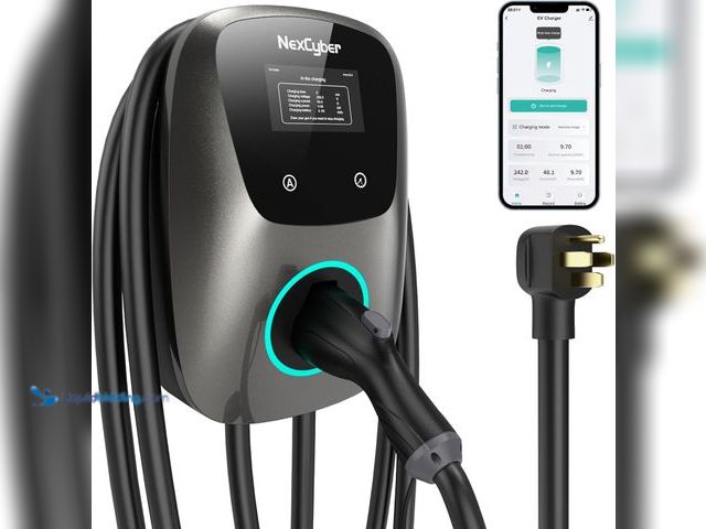 Lot 49-5437449 - Level 2 EV Charger(WiFi APP/Plug-Play), 48A, 25ft Cable ETL Certified, 240V NEMA 14-50p Plug/Hardwir...
