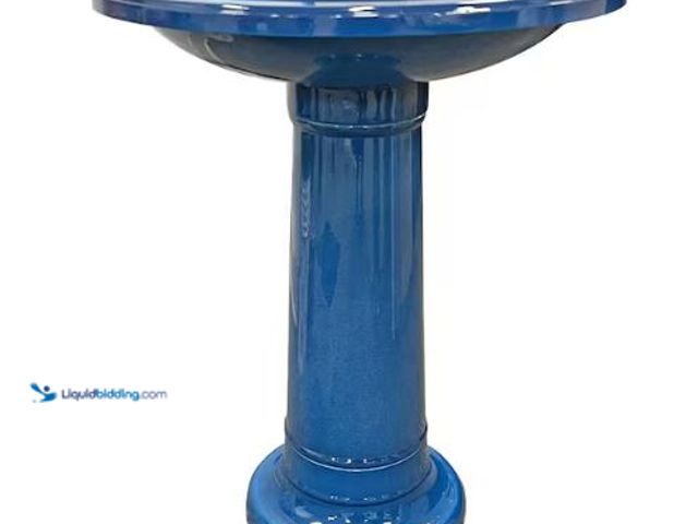 Lot 49-3612545 - CHG CLASSIC HOME & GARDEN Classic 17.4 in. Dia. Resin Cobalt Blue Birdbath, Model # 710006-375R, Unu...