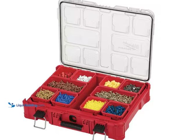Lot 49-2026374 - Milwaukee PACKOUT 11-Compartment Impact Resistant Portable Small Parts Organizer, Model # 48-22-8430...