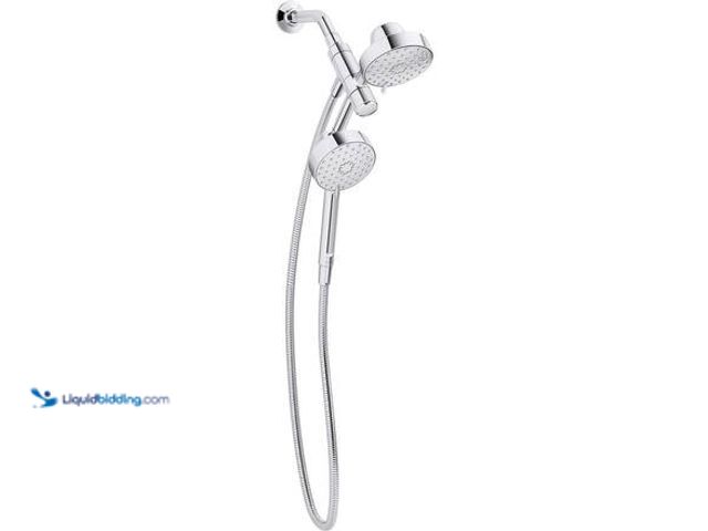 Lot 49-5546850 - KOHLER Awaken 3-Spray 5 in. Dual Wall Mount Fixed and Handheld Shower Head 2.5 GPM in Polished Chrom...