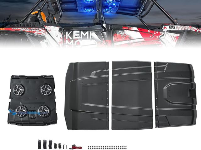 Lot 49-5435430 - KEMIMOTO Roof Stereo Compatible with Polaris RZR XP4 1000 | 500W BT Speaker | IP66 Waterproof, Multi...