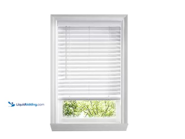 Lot 49-1575444 - Lot of (2) Home Decorators Collection White Cordless Faux Wood Blinds for Windows with 2 in. Slats -...