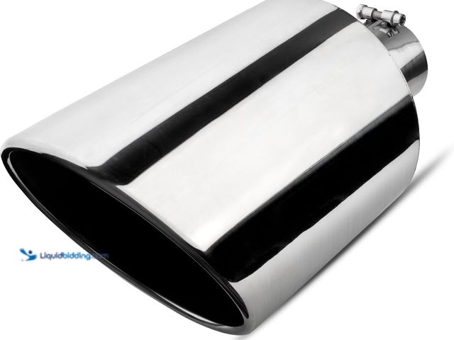 Lot 49-5553249 - Vurkcy 4 inch Inlet Exhaust Tip, 10" Outlet 18" Overall Length | Stainless Steel Exhaust Tail Pipe, ...