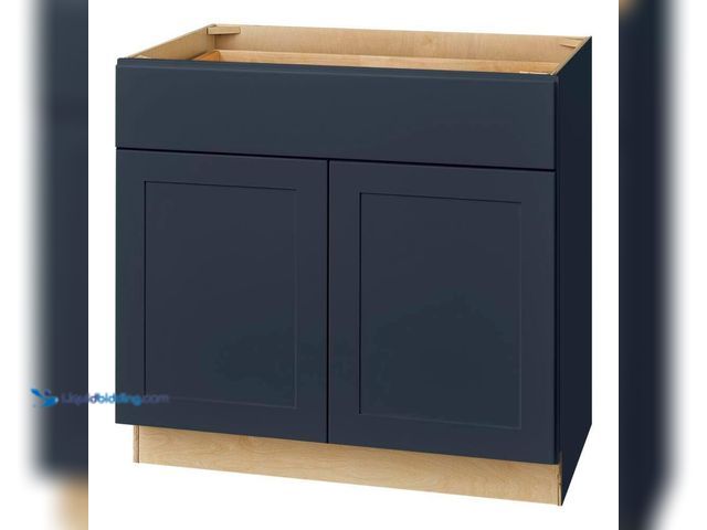 Lot 49-3547587 - Hampton Bay Avondale 36 in. W x 24 in. D x 34.5 in. H Ready to Assemble Plywood Shaker Base Kitchen ...
