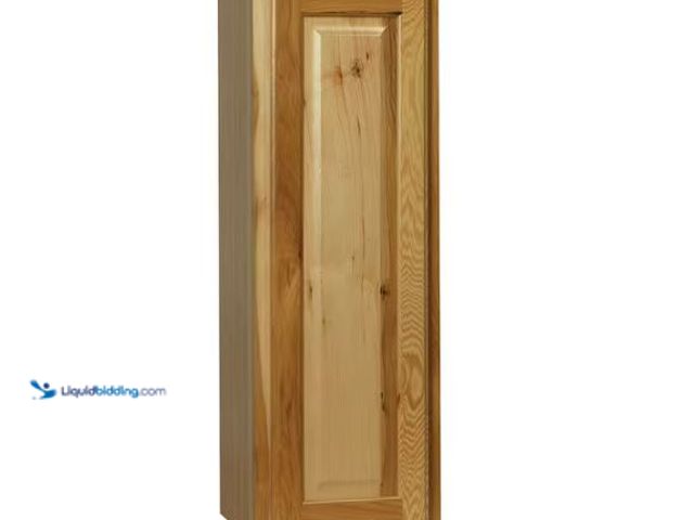 Lot 49-1627258 - Hampton Bay Hampton 12 in. W x 12 in. D x 36 in. H Assembled Wall Kitchen Cabinet in Natural Hickory...