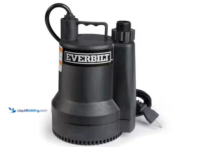 Lot 49-5555457 - Everbilt
1/6 HP Plastic Submersible Utility Pump, Used
