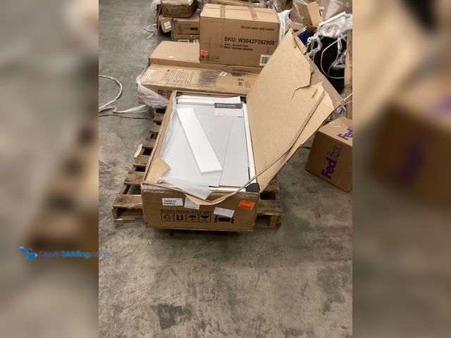 Lot 49-5460932 - 2-Combination White Wood 63.3 in. W 6-Door Big Armoires with 2 Hanging Rods, 3-Drawers, Shelves 74.8...