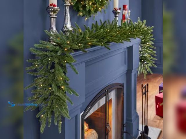 Lot 49-1541758 - (3-Pack) Home Accents Holiday 9 ft. Hillcrest Battery Operated Noble Fir LED Pre-Lit Artificial Garl...