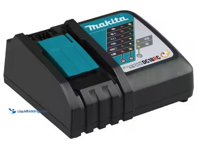 Lot 49-2005765 - Makita 18V LXT Lithium-Ion Rapid Optimum Battery Charger, Model # DC18RC, Unused, Powers on.  Ref#AS...
